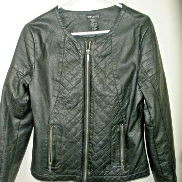 WET SEAL Black Jacket With Pockets Size XL - Picture 1 of 4